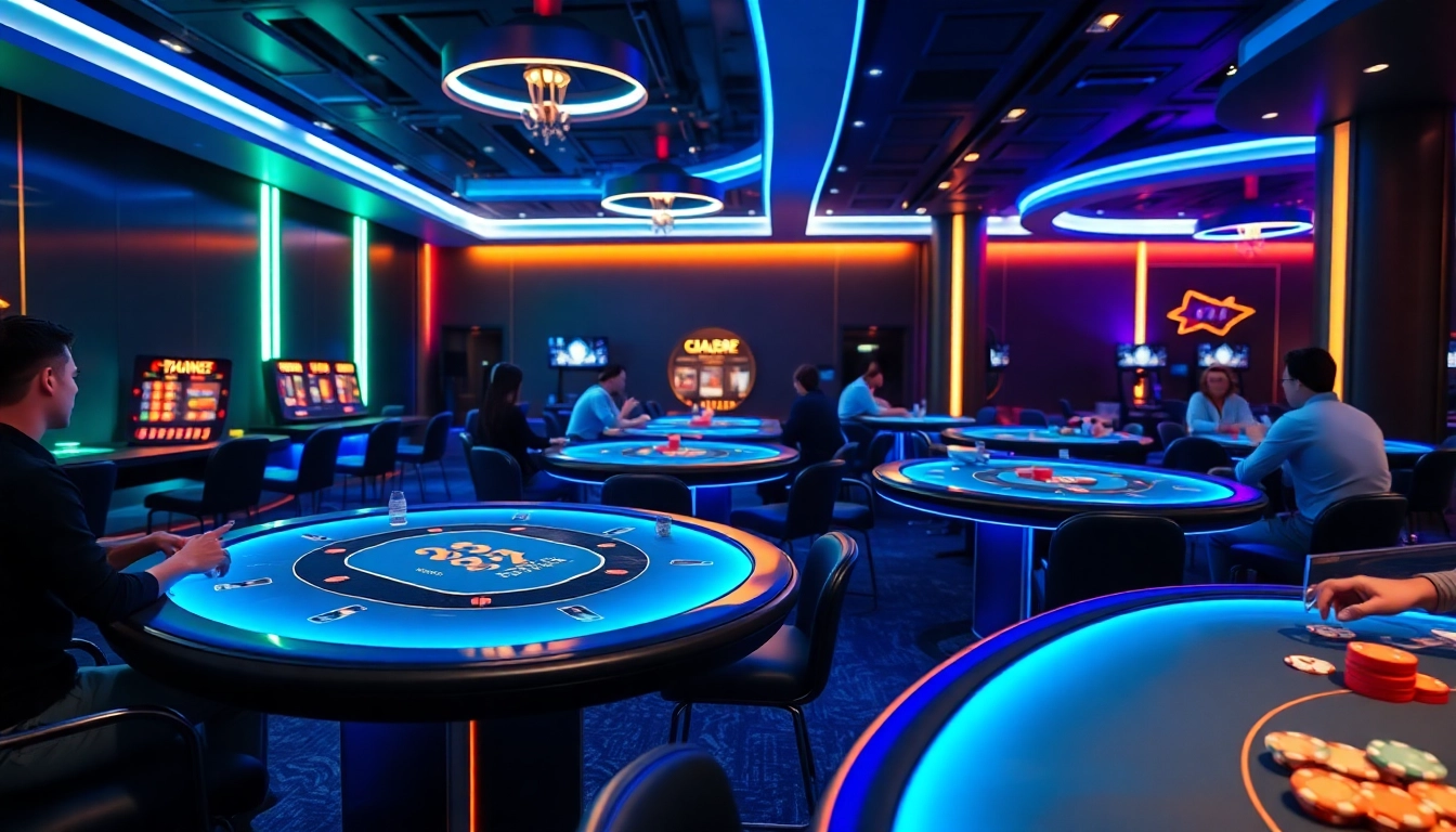 Profitez de l'excitation dans un crypto casino moderne avec des tables de jeu animées.