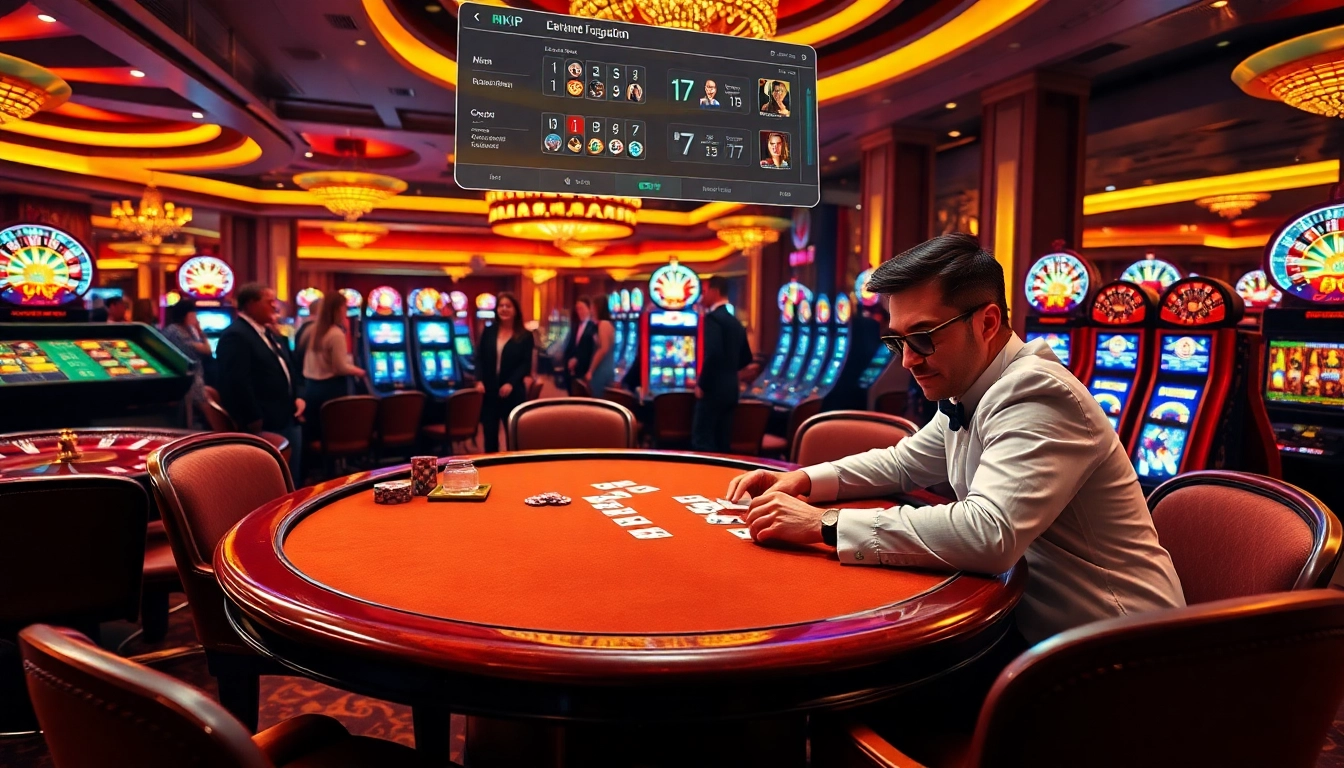 Rich poker gameplay at rik vip casino showcasing excitement and luxury.