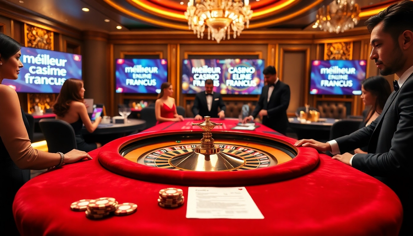 Experience the thrill of meilleur casino en ligne français with an exciting roulette game setup.