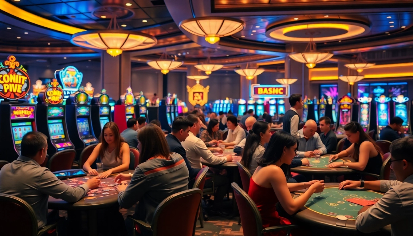 Placing bets in a lively casino en ligne 2026 environment filled with colorful games.